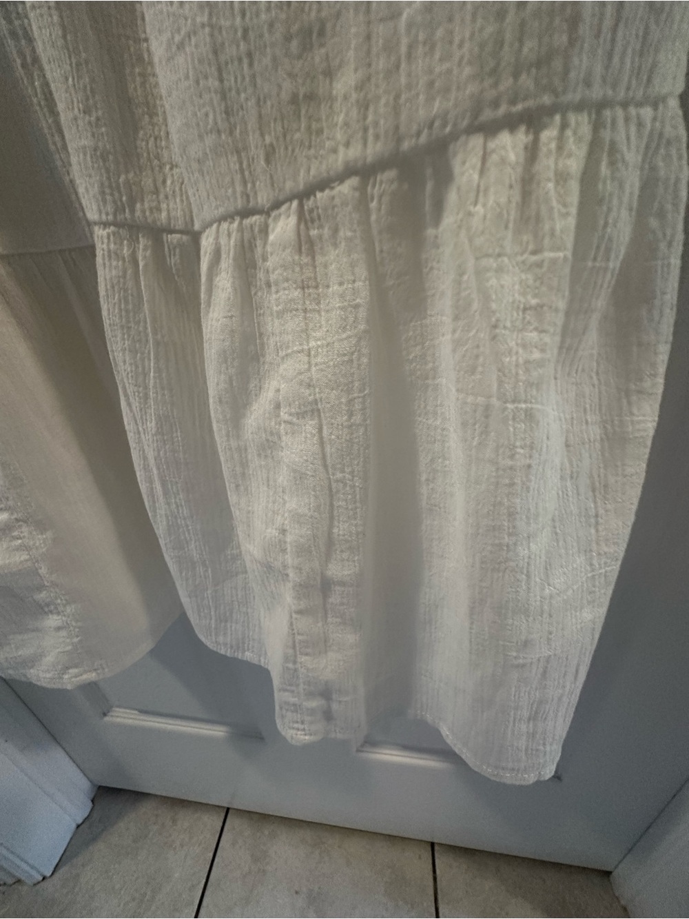 GAP Lightweight White Cotton Spaghetti-Strap Maxi Dress Sz M Feminine Flattering - Picture 4 of 13